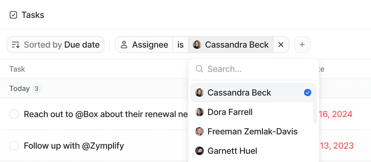 Tasks | Attio Help Center
