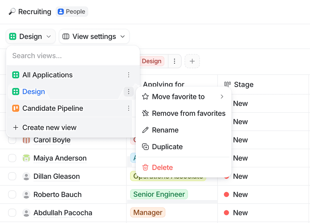 Manage lists | Attio Help Center