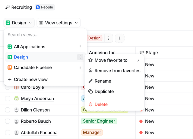 Manage lists | Attio Help Center