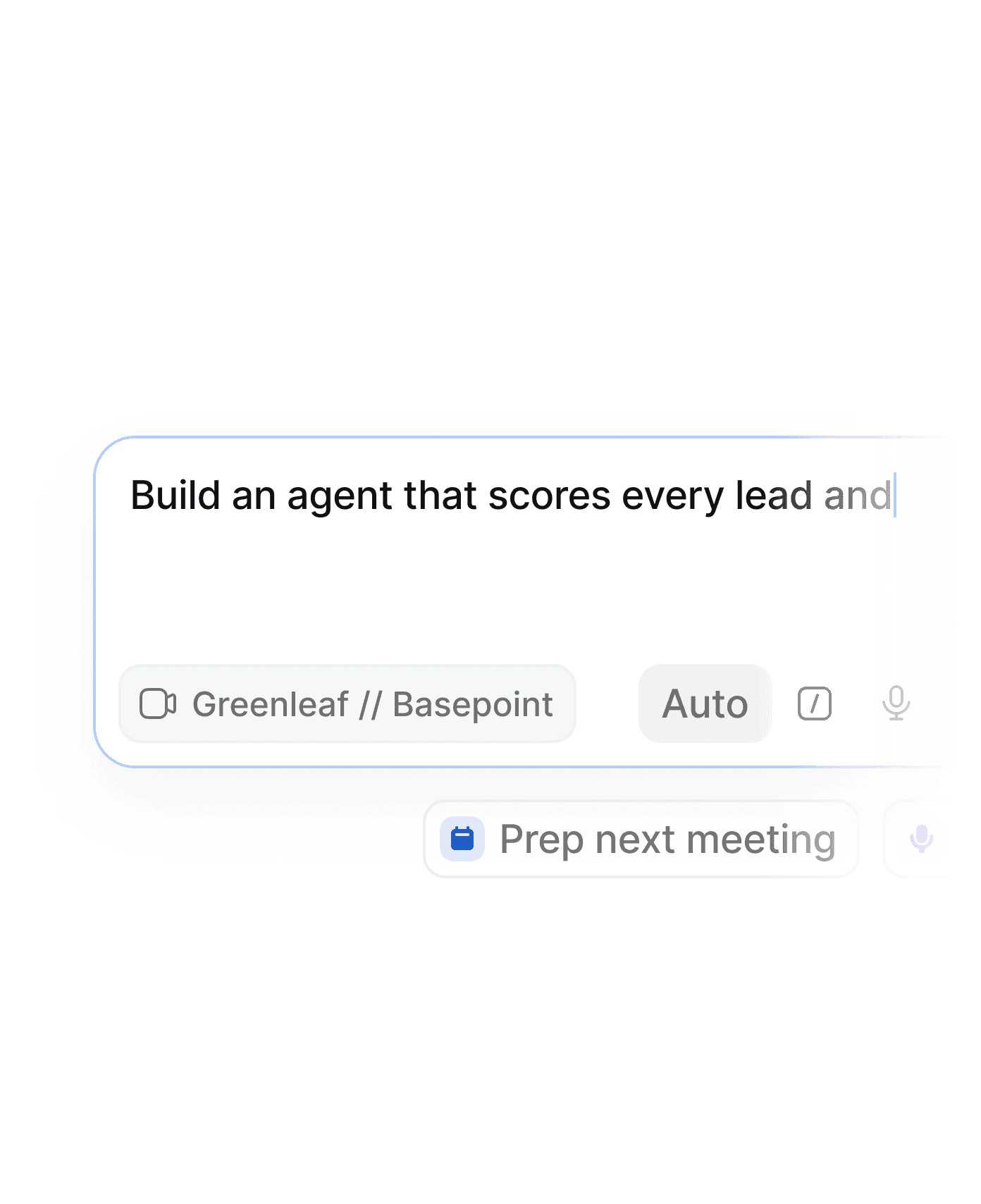 An agent prompt entered in the composer.