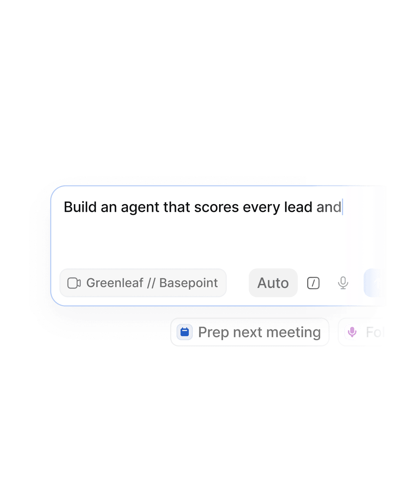 An agent prompt entered in the composer.