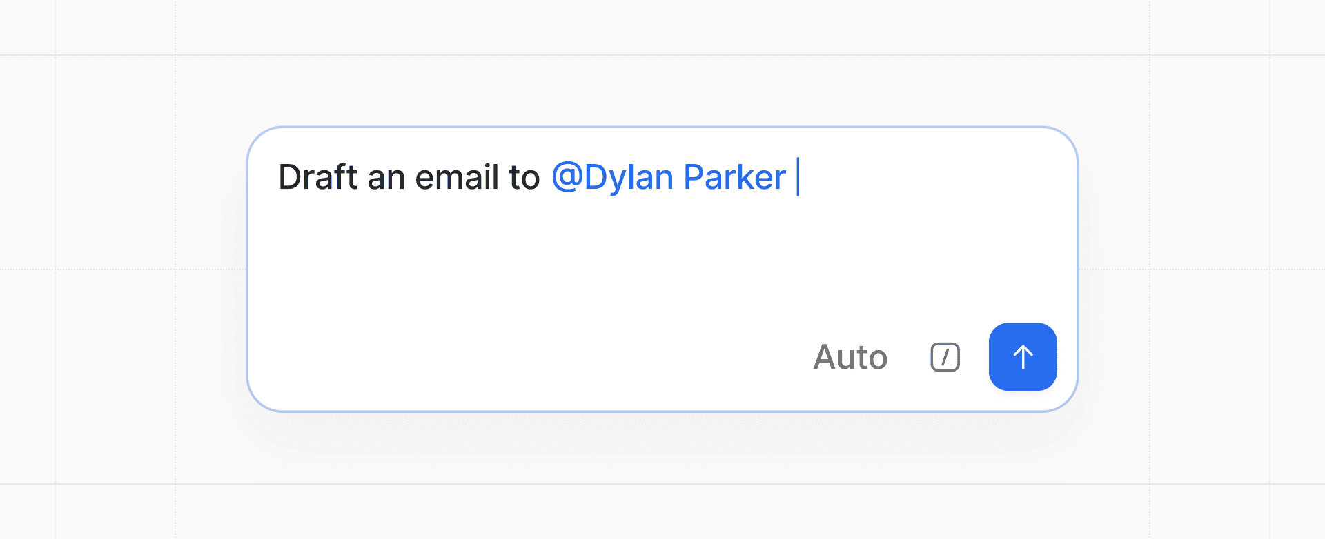 Ask Attio composer with the message "Draft an email to @Dylan Parker" and options for auto-suggestions at the bottom.