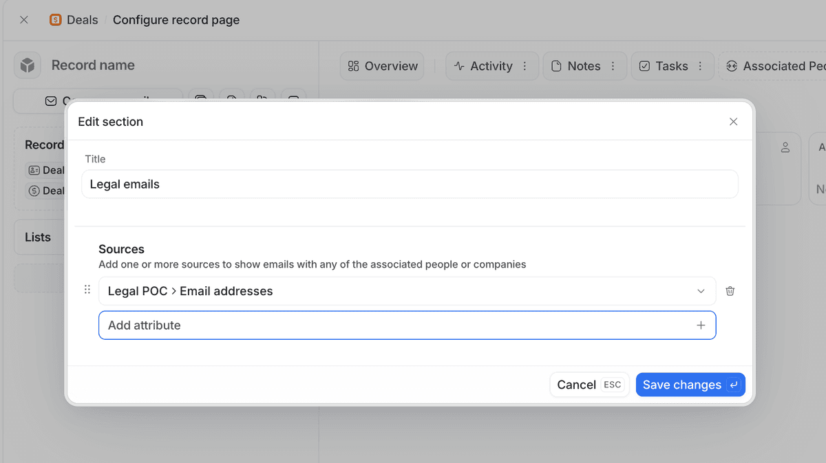 Configure record pages | Attio Help Center