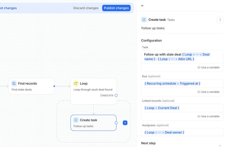 Workflows block library | Attio Help Center
