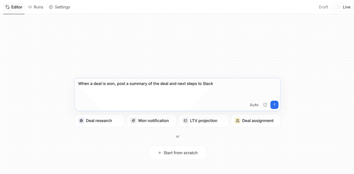 Create a workflow | Attio Help Center