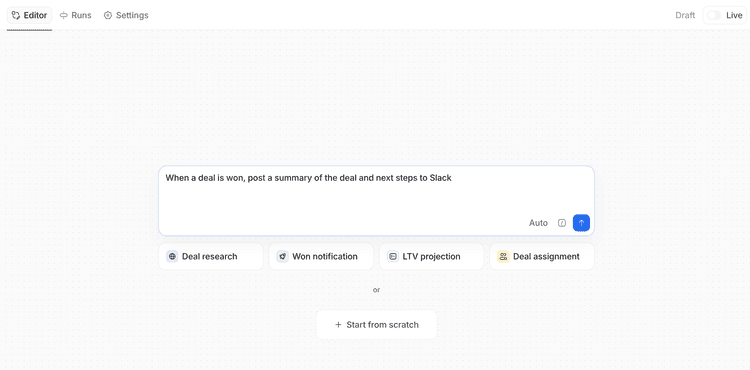 Create a workflow | Attio Help Center