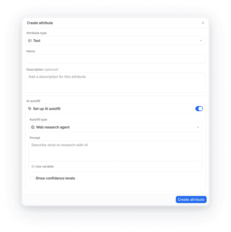 AI attributes | Attio Help Center