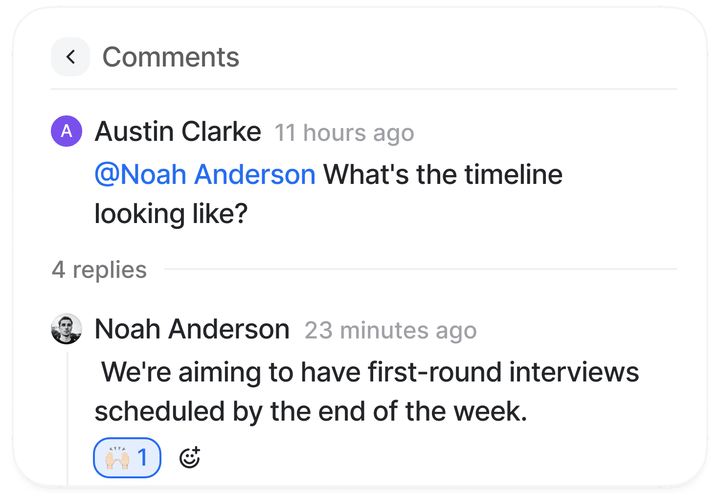 Topical Commenting Work & collaboration | Attio